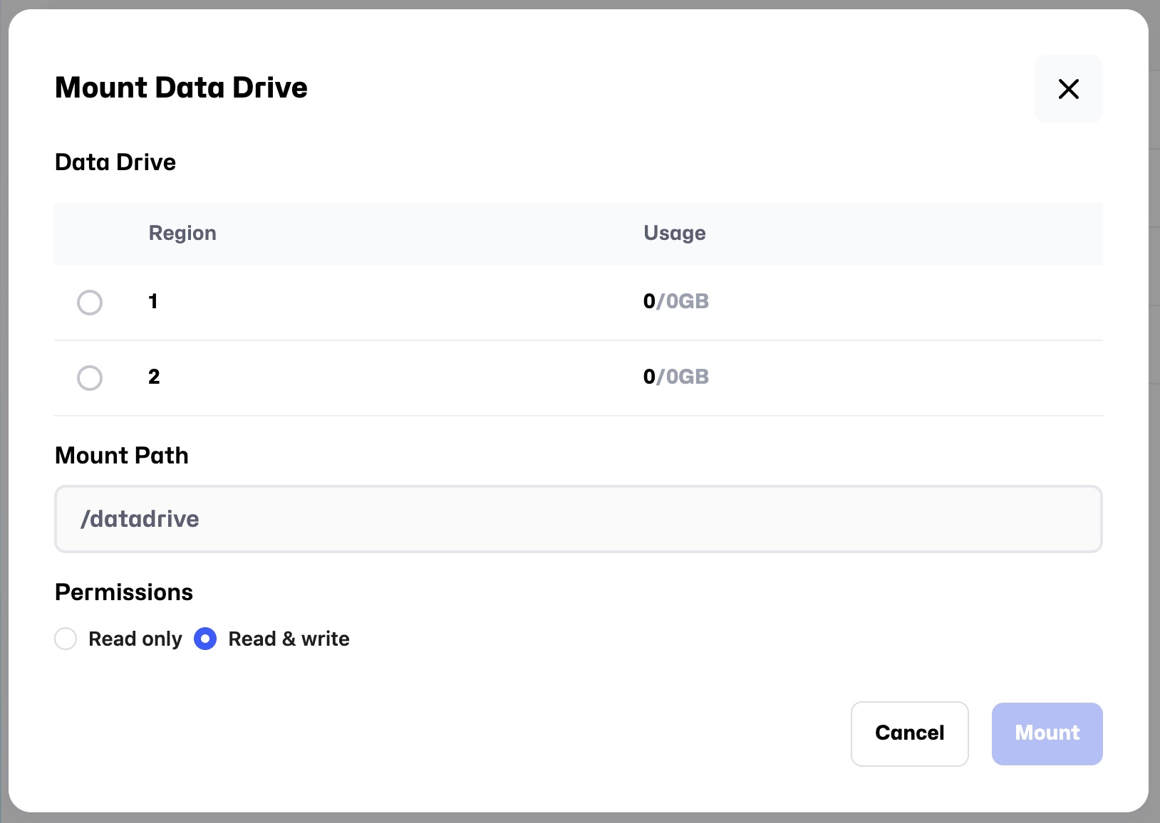 Mount Data Drive